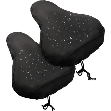 To-delt vandtæt cykelsaddelbetræk - sort