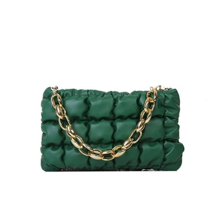 Puffy Handbag Axelväska GRÖN - high quality