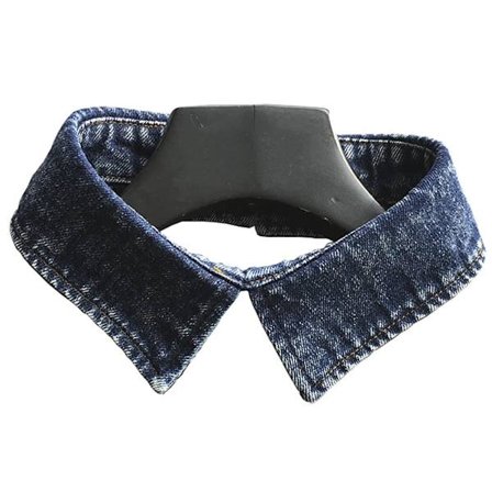 1 kpl Tyylikäs Irrotettava Pestävä Denim-kaulus Puolipaita Tekokaulus