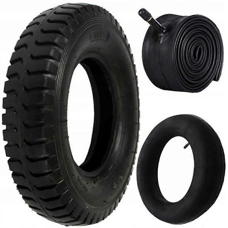 Dekk med slange, sterk 6-lags, kompatibel med trillebårhjul 4.80/4.00-8 6pr-WELLNGS