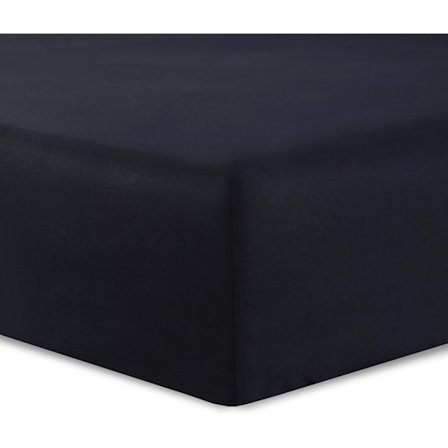 Lagen 150 x 200 cm - Farver: Sort - Bomuld: 57 Garn - 4 Elastiske Hjørner