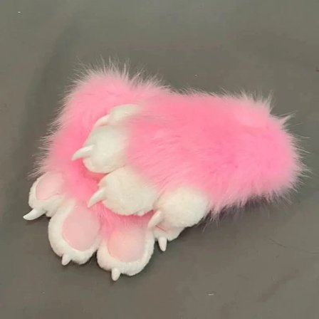 Søde Plys Cosplay Kostume Furry Farve Dyrepote Handsker Kattepige Handsker Kattepote Søde Plys Fursuit Spot Færdigt Produkt
