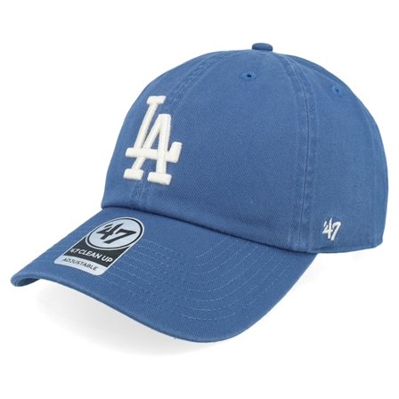 47 Brand - MLB Blå unconstructed Caps - Los Angeles Dodgers Clean Up Blue Dad Cap @ Hatstore