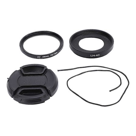 Modlysblænde 43MM HD UV Filter 43mm Objektiv Hat Sæt til EF M 22mm F2 STM Kompakt System Fast Objektiv