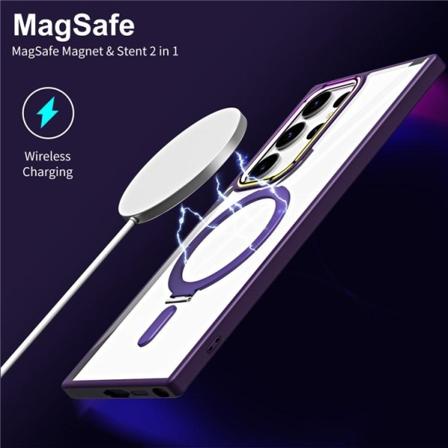 Galaxy S23 Ultra -puhelinkotelo Magsafe Kickstand Magnetic - Musta