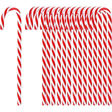 18 stk (15 cm) Juletrær Candy Cane-anheng, Candy Canes Ch