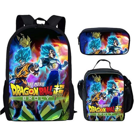 Dragon Ball Elementary School Theme School Bag 3-piece Set Computer Bag Messenger Bag Pencil Case