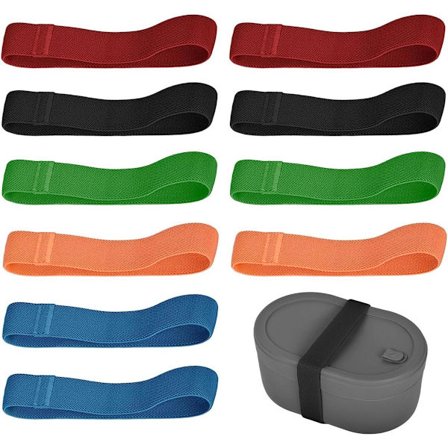 10 stk. Elastiske stropper til matboks - Elastiske stropper til matboks - Elastisk belte til bentoboks