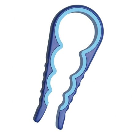 Krukkeåbner, flaskeåbner og dåseåbner til svage hænder, seniorer med gigt og alle med lav styrke, krukkeåbner til nemt at få låg af (blå og grå)