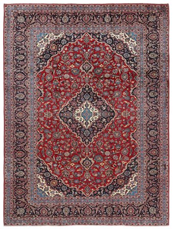 Keshan Matta 250X335 Mörkröd/Svart Stor Ull, Persien