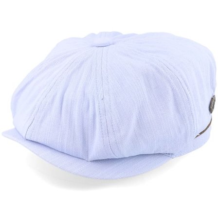 MJM Hats - Blå flatcap Keps - Slub Cotton Light Blue Flat Cap @ Hatstore