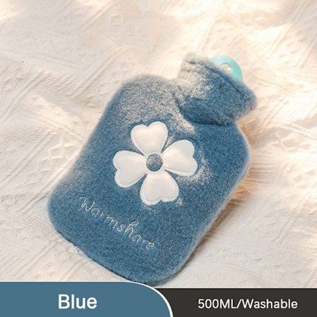 1000ML varmtvannsflaske Varm Mage Hender e Varmtvannspose Hånd Varm Blå Blue