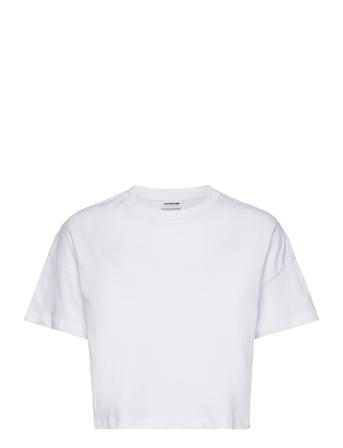 Nmalena S/S O-Neck Semicrop Top Fwd Noos White NOISY MAY