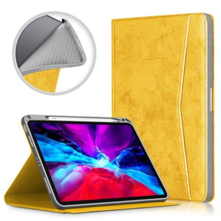 Ipad Air 2020/2022 Fodral Med Frontficka Och Pennhållare Gul Yellow Gul