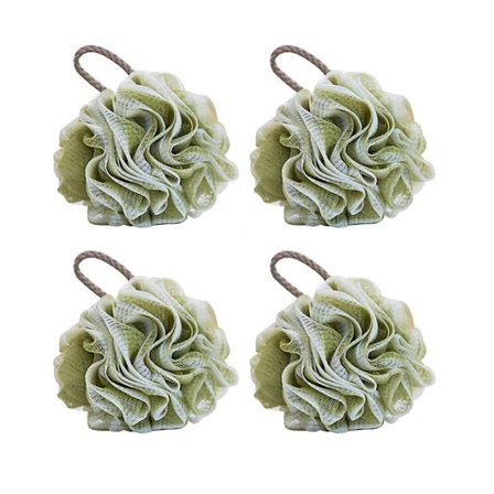 4 kpl Mesh Puff -suihkupallo kylpyhuoneen suihku pesusieni vartalon kuorinta Ex