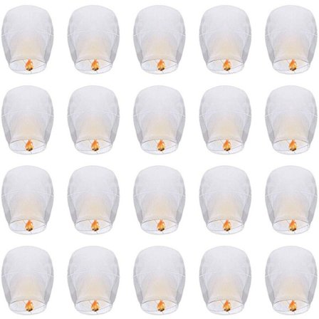 Ønskelykt Kongming Lykt Ren Farge Ønskelykt Velsignelseslykt Festival Velsignelse Himmellykt (10 stk)