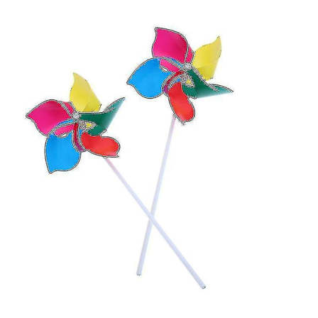 20 Stk Plast Vindmølle Farverig Pinwheel Wind Børnelegetøj Til Børn Børn Leger
