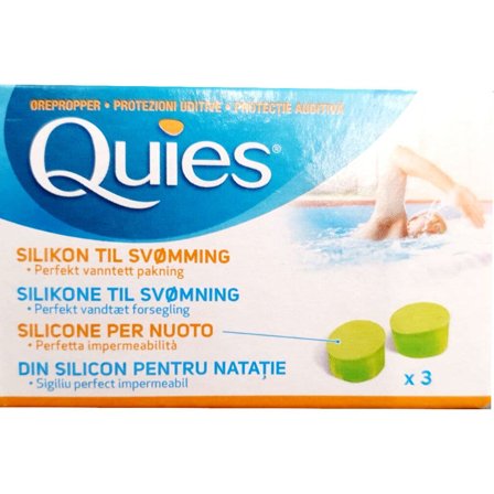 Quies Tappo Auricolare Silicone Nuoto 3 Paia