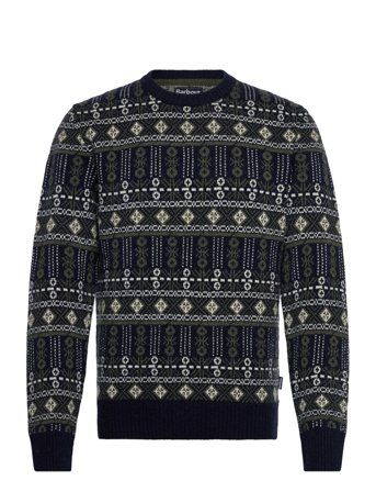 Barbour Barbour Grangetown Fair Isle Crew Neck Sweater - Black - M