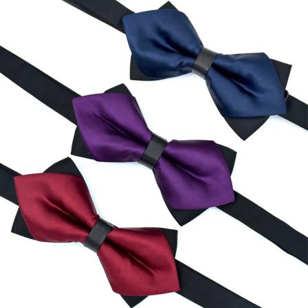 3 Herre Bryllup Sløyfe Forretningskjole Polyester Dobbeltlags Hals