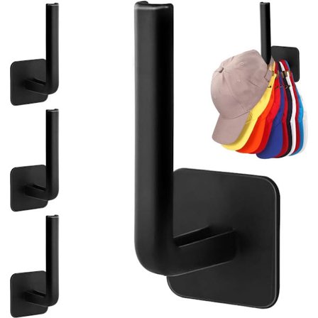 Baseball-lippalakkipidike, 4 kpl - Ei vaadi lävistystä - Sopiva baseball-lippalakkipidike