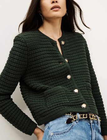 ba&sh Cardigan Gaspard - Green - 36