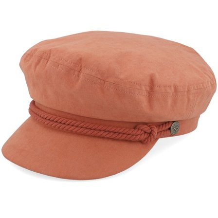 Brixton - Oransje flatcap Caps - Fiddler Cap Terracota Brushed Satin Vega Cap @ Hatstore