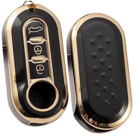 Guld Sort-Fiat 500 Panda Grande Punto Bravo Scudo 3-Knaps Remot