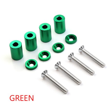 Bilmodifierad huvventilation booster JDM aluminiumlegering racing huv booster(grön)