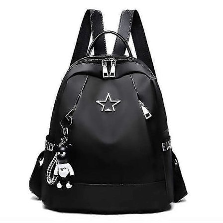 Ryggsekker med femkantstjerne for kvinner, skuldervesker, tynn skulderstropp, moteriktig skoleveske