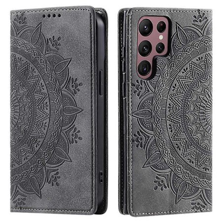 Stil 010 Kompatibel med Samsung Kompatibel med Galaxy S25 Ultra Deksel Mandala Mønster Magnetisk Lukking Lær Telefon Deksel