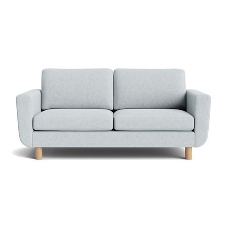 Eksklusiv 2 Personers Sofa: Haven Aragon Krystal Blå med egeben, Komfortabel Koldskum & Stærk Fyrretræsramme - 184x86x86cm