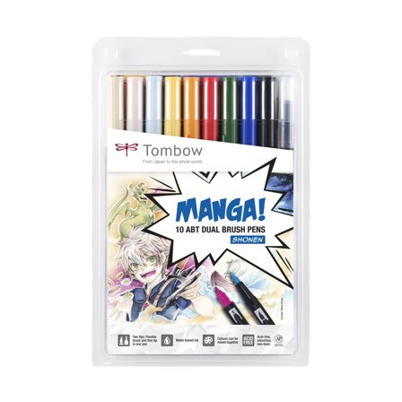 ABT Dual Brush 10-Set Manga Shonen