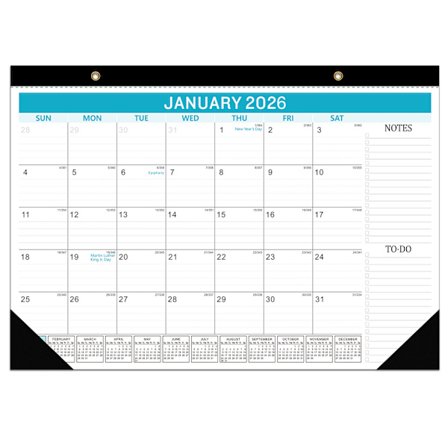 Bordkalender 2026 Vægkalender 2026 Dækker fra januar 2026 til juni 2027