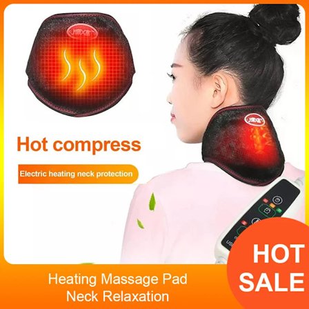 Opvarmende nakkemassagepude afslapning smertelindring cervikal disk terapi varmer magnetisk nakkestrop nakkestøtte hudpleje til nakken