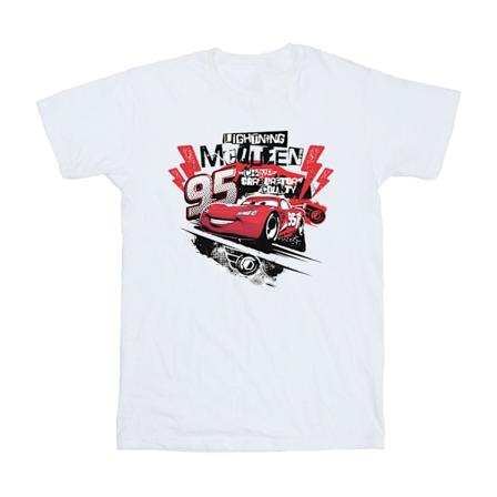 Disney Boys Cars Lightning McQueen Collage T-shirt 7-8 år Vit White 7-8 Years