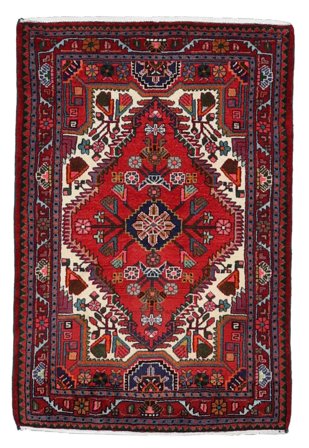Hamadan Teppich Handgeknüpft 85X126 Persien