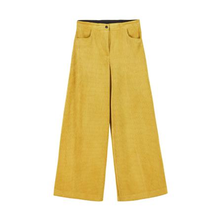 8Pm, Wide Trousers Geel, Dames, Maat:S