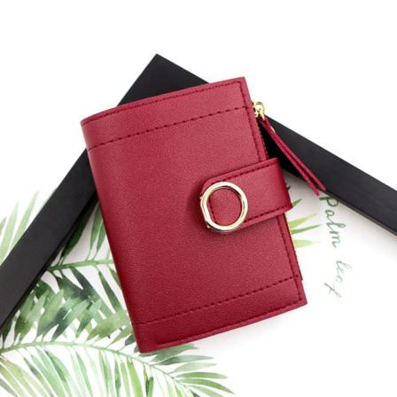 Kvinnor Kort Plånbok Damer Clutch Väska Röd
