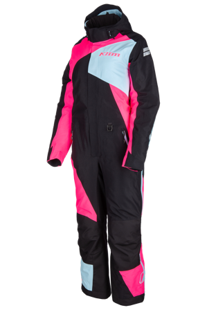 Anzug Klim Vailslide -Asphalt Damen Kristallblau/Knockout-Pink S