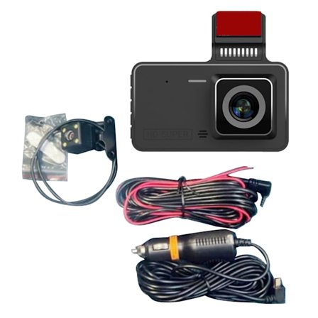 4-tommers bilkamera 1080P med ryggebilde Universell bilkjøringsvideoopptaker for biler Dobbelkamera