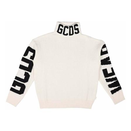 Gcds, Logo Turtleneck Wit, Heren, Maat:XL
