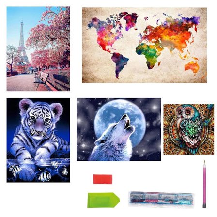 DIY 5D Diamantmaleri Kit 30x40cm 5-Pakning[D]