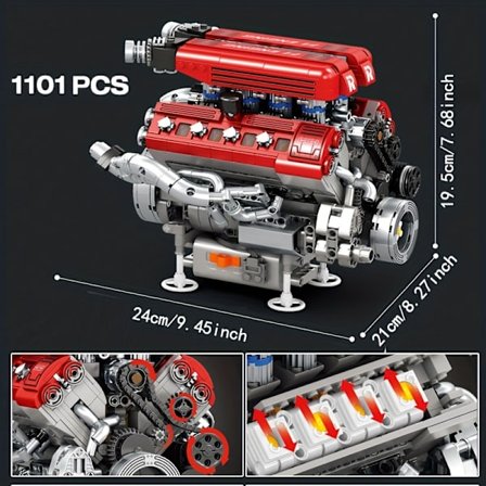 FR Racing V8 Motor Byggesett Tech Mekanisk Serie