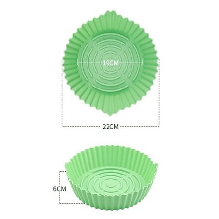 1:a Air Fryer Silikon Pot Air Fryer korgfoder Non-Stick Ov Cyan 22cm