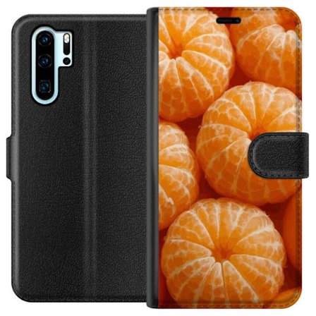 Kompatibelt Lommeboketui til Huawei Huawei P30 Pro Nærbilde av saftige mandariner sitrusfrukt mønster i varme oransje toner frisk matfotografi med n