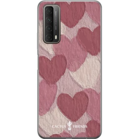 Yhteensopiva Puhelinkuori Huawei Huawei P smart 2021 Cactus and Friends - Blush Paper Hearts