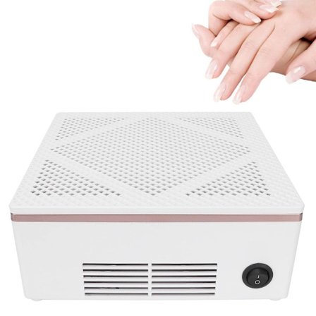 Neglestøvopsamler: Superstøjsvag støvopsamlermaskine genanvendeligt filter og kraftig 80W neglestøvsuger til akrylnegle Builder Extensi