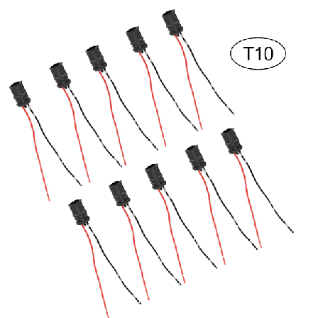 10 st/set Mjuk hane Glödlampa Kontakt Uttag Hållare för Bil Cyklar