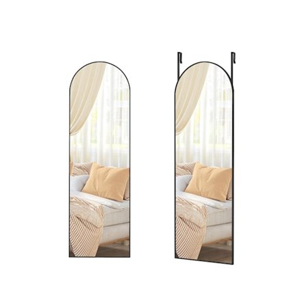 Rootz helkroppsspegel - Golvspegel - Stående spegel - Härdat glas - Aluminiumlegering - 120 cm x 40 cm - Lättvikt 4,2 kg